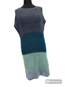 Sommertop, Strandtop, Tunika Kleidchen, handgehäkelt, Größe M/L - Bild 1 von 2