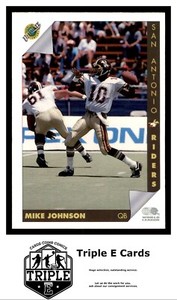 1992 Ultimate WLAF #155 MIKE JOHNSON San Antonio Riders ~B1O