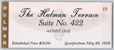 1994 Indy 500 Hulman Terrace Qualifications Day Ticket Stub - Indianapolis #48