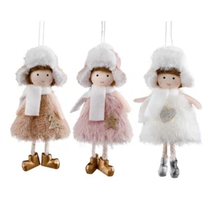 Christmas Ornaments Plush Doll Pendants Christmas Tree Decorations Holiday Gift - Picture 1 of 8
