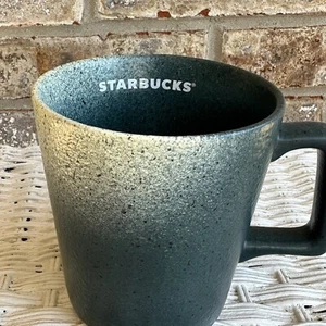 Starbucks Green & White Ombré Speckled Glaze Coffee Tea Mug 14 oz 2021 Holiday - Picture 1 of 7