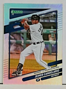 2021 Panini Donruss Jeimer Candelario 92 Detroit Tigers Season Stat Line 10/11 - Bild 1 von 2