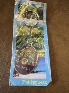 Schlüsselanhänger Philippinen Pferd gezogene ovale Kutsche versiegelt Neu - Bild 1 von 4