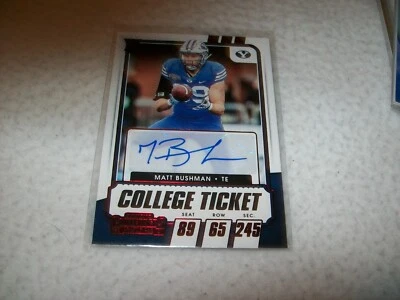 2021 CONTENDERS RC MATT BUSHMAN AUTOGRAPH SIGNED AUTO #171 BYU COUGARS - Image 1 of 2
