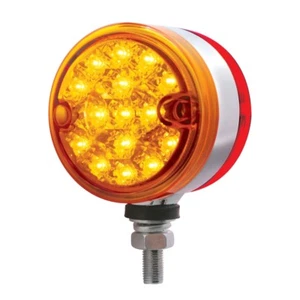 15 LED 3" Dual Function Double Face Light - Amber & Red LED/Amber & Red Lens - Picture 1 of 11