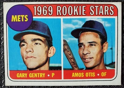 1969 (RC) Stars New York Mets Amos Otis, Gary Gentry Rookie MLB Topps Card #31 - Image 1 of 2