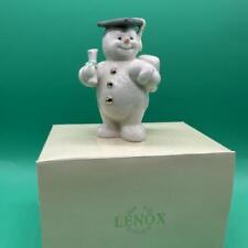Vintage 2000 Lenox Graduation Snowman Porcelain Figurine Diploma Mortarboard