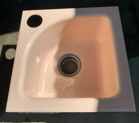 Kohler Vintage Antique Cast Iron pink Porcelain Corner Sink  laundry bathroom Cover