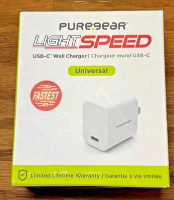  PUREGEAR LIGHT SPEED USB-C WALL CHARGER~WHITE~FASTEST NEW - Image 1 of 3