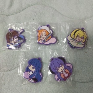 Higurashi When They Cry Figur Gummi Schlüsselanhänger Lot 5 Set Maskottchen Japan M619 - Bild 1 von 3