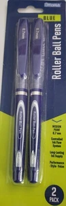 Office Hub Medium Point 0.7 mm 2 Blue Roller Ball Pens - Picture 1 of 1