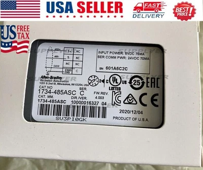 AB 1734-485ASC Series C Point I0 RS4 85 Comm Module 1734-485ASC NEW Spot Goods - Image 1 of 2