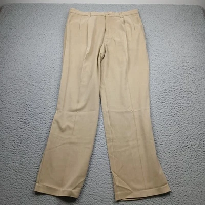 Tommy Bahama Pants Mens 32x30 Khaki Flat Front Chino Casual Silk - Image 1 of 4