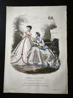 Gravure la mode Illustrée XIXème siècle  - Photo 1/4