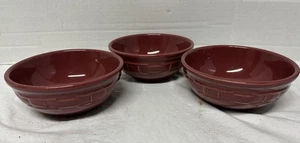 3 Longaberger Keramik gewebt Traditionen Paprika Müslischalen 7" USA Schüssel nicht mehr produziert - Bild 1 von 9