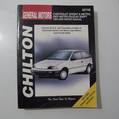 Chilton Repair Manual for 1985-2000 GM Chevrolet Geo Sprint Metro Suzuki Swift - Image 1 of 4