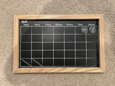 CHALKBOARD Wall Calendar 11x17in. The Board Dudes Pre-owned - Image 1 of 4