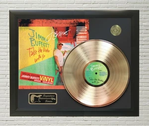 Jimmy Buffett Framed Black wood Reproduction Signature Gold LP Display  - Picture 1 of 5