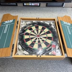 Dartboard Cabinet Set Professional Dart Board Bar Home Game With Wood Scoreboar - Picture 1 of 12
