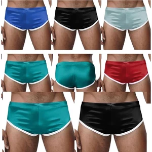 Herren Low Rise Sportshorts Satin Hotpants Elastischer Bund Shorts Unterwäsche - Picture 1 of 51