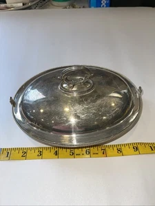 Vintage Silverplate Covered Vegetable Dish w/ Finial Lid - Picture 1 of 11