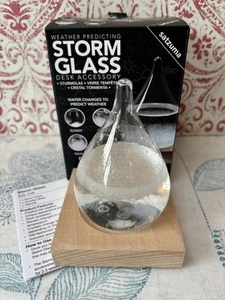 Crystal Storm Glass Globe Weather Forecast Bottle Storm Gift New - Picture 1 of 5