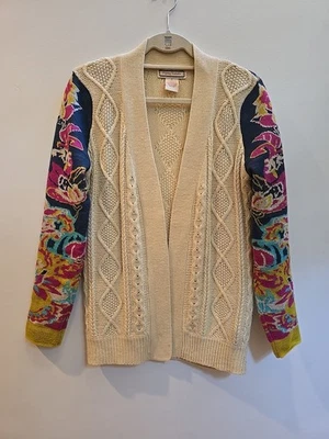 CARDIGÃ ABERTO COLORIDO FEMININO FLYING TOMATO MALHA MISTA ROBUSTO Boho Hippie TAMANHO P - Imagem 1 de 4