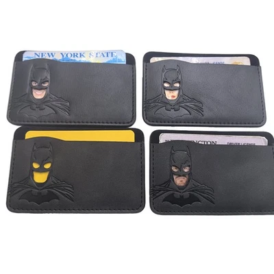 Leather Bat ID Card Holder Case Wallet Personalized SuperHero Mask Card Holder - Bild 1 von 4