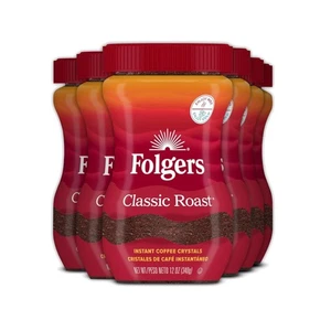 Cristalli Caffè Istantaneo - Confezione da 6 Barattoli da 12 Once Tostatura Classica per Sorseggi Rapidi - Foto 1 di 11