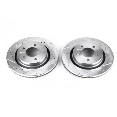 PowerStop Evolution Drilled Slotted Rotors Pair Front For Chrysler 300M - Image 1 of 3