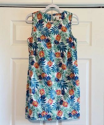 Tabitha Webb Women’s Sheath Dress Pineapple Print Tropical 6 NWOT - image 1 of 4
