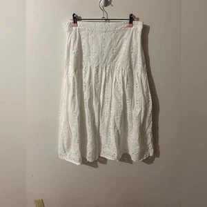 Ann Taylor weiß Ösen Skaterrock Größe 4 - Bild 1 von 5