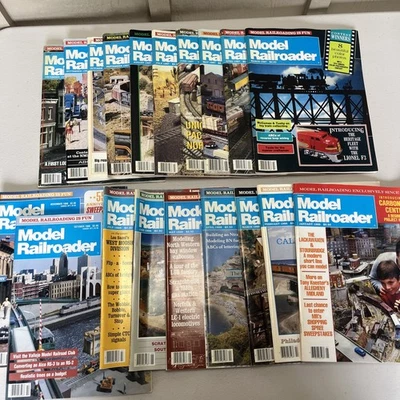 Model Railroader Magazine 1987 & 1988 19 Issues Hobby Train Locomotive Assorted - Image 1 of 4