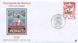 Monaco 2025 First Day Cover 50 YEARS OF THE ASSOCIATION OF FRIENDS OF THE CIRCUS - Picture 1 of 1