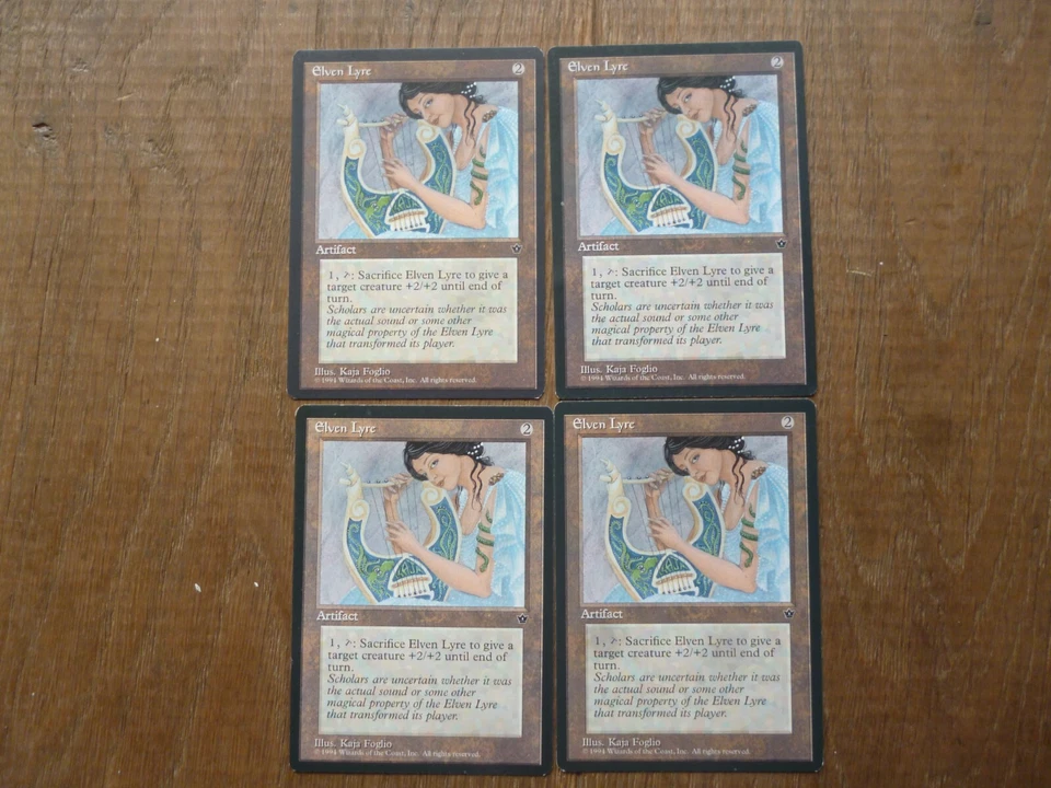 MTG 4 x Elven Lyre Rare Fallen Empires Magic The Gathering Playset card - Image 1 of 1