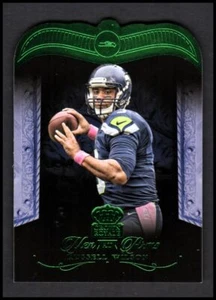 Russell Wilson 2015 Crown Royale Men at Arms Green #9 - casi nuevo-como nuevo - Imagen 1 de 2