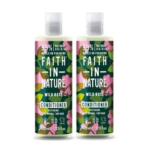 (Twin Pack) Faith In Nature Wild Rose Restoring Conditioner For Normal and Dry H - Picture 1 of 4
