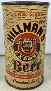 Vintage 1950's Flat Top Can Hillman's Export Beer Chicago, IL - Picture 1 of 7