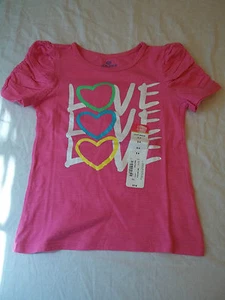 Okie Dokie Girls Short Sleeve Shirt  LOVE LOVE LOVE L6 New W Tags - Picture 1 of 1