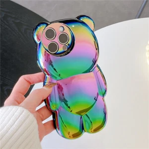 3D Cartoon Bear Shockproof Case Anti Drop Cover for iPhone 16 15 14 13 Pro Max - Picture 1 of 21