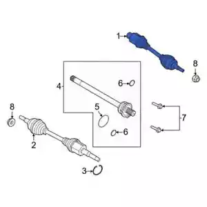 Genuine Ford Axle Assembly LX6Z-3B436-B - Picture 1 of 3