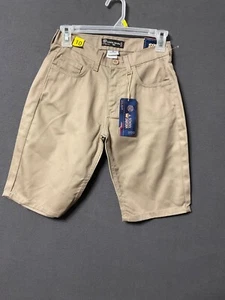 School Uniform Shorts Boys 10 Khaki Chino Adjustable Waist NWT - Picture 1 of 4