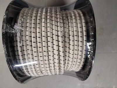 5/16" 100/Ft Spool Heavy Duty Marine Grade Shock Cord Black & White - Image 1 of 2