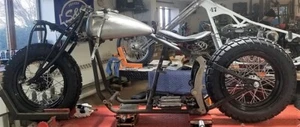 Black Adventure Bobber ST Frame Leaf Spring Rolling Chassis Kit,Shift Tank, Solo - Picture 1 of 6