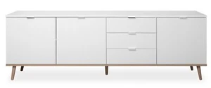 Sideboard weiß Kommode Wohnzimmerschrank Anrichte Skandinavisch 200 cm - Bild 1 von 4