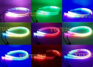 LED strip Turn Signal Flow series Chasing Flash RGB 60cm for car headlight DRL - Picture 1 of 12