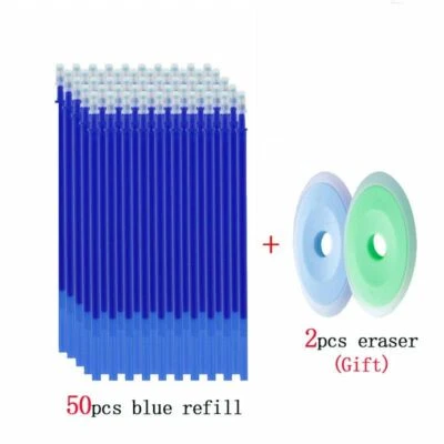 50pc/lot Erasable Gel Pen Refill 0.5mm Office School Washable Writing Stationery - Image 1 of 4