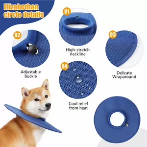 Pet E Collar Soft Adj Protective Recovery Cone Elizabethan Dog Cat Neck Collar - Picture 1 of 8