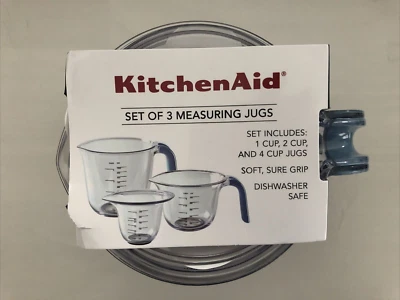 New KitchenAid Blue Velvet Measuring Cups Jugs (1, 2, 4 Cup) - 3 Piece - HBLA - Image 1 of 4