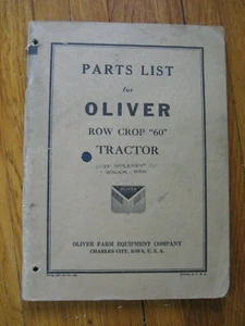 1941 60 Reihen Ernte Traktor Teileliste Handbuch ORIGINAL  - Bild 1 von 5